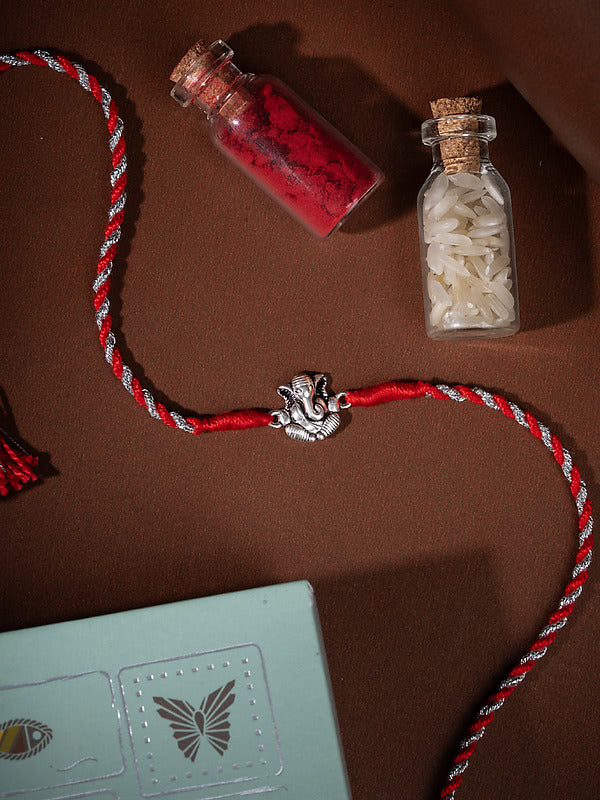 Avighna Ganesh 925 Silver Rakhi — image 2