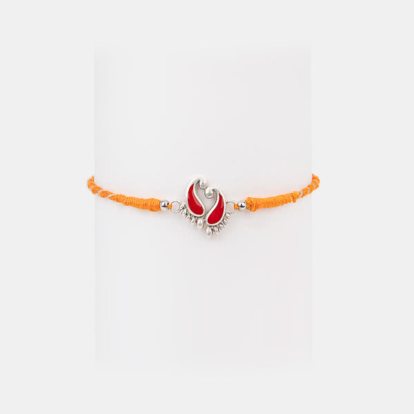 Charan Paduka 925 Silver Rakhi — image 3