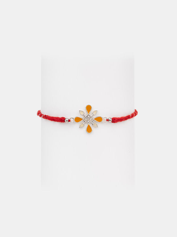 Kolam Rangoli 925 Silver Rakhi — image 2