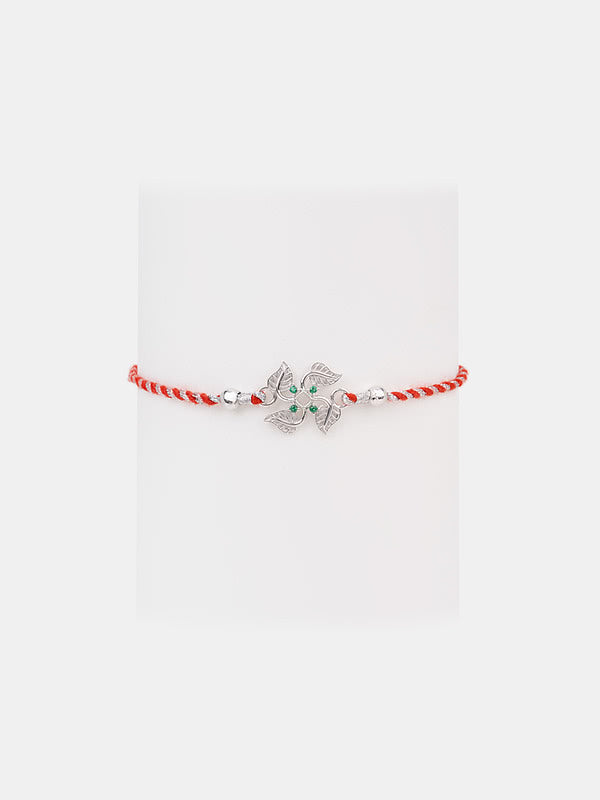 Swastika 925 Silver Rakhi — image 1