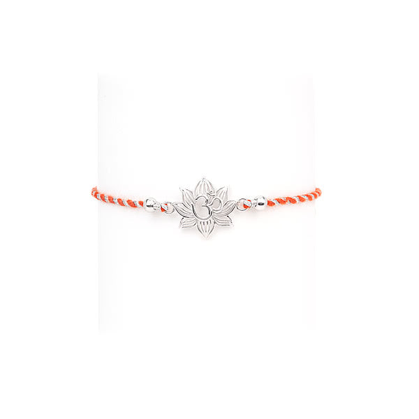 Om Flower 925 Silver Rakhi — image 2