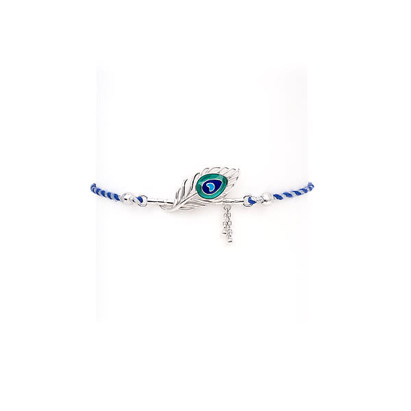 Mor Pankh Peacock 925 Silver Rakhi — image 3