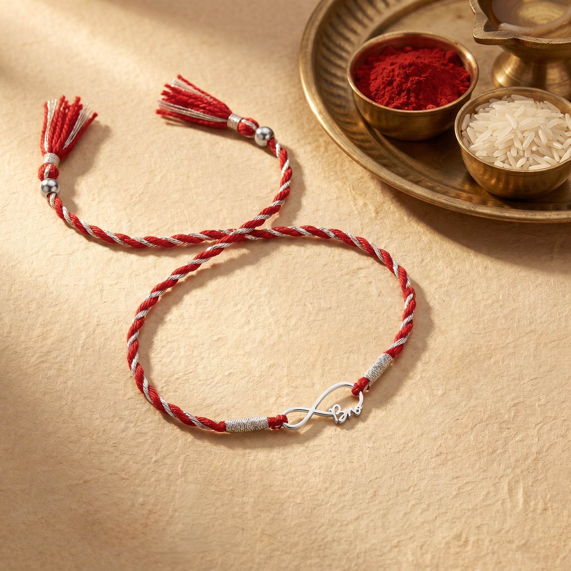 Silver Divine Infinity Rakhi — image 1