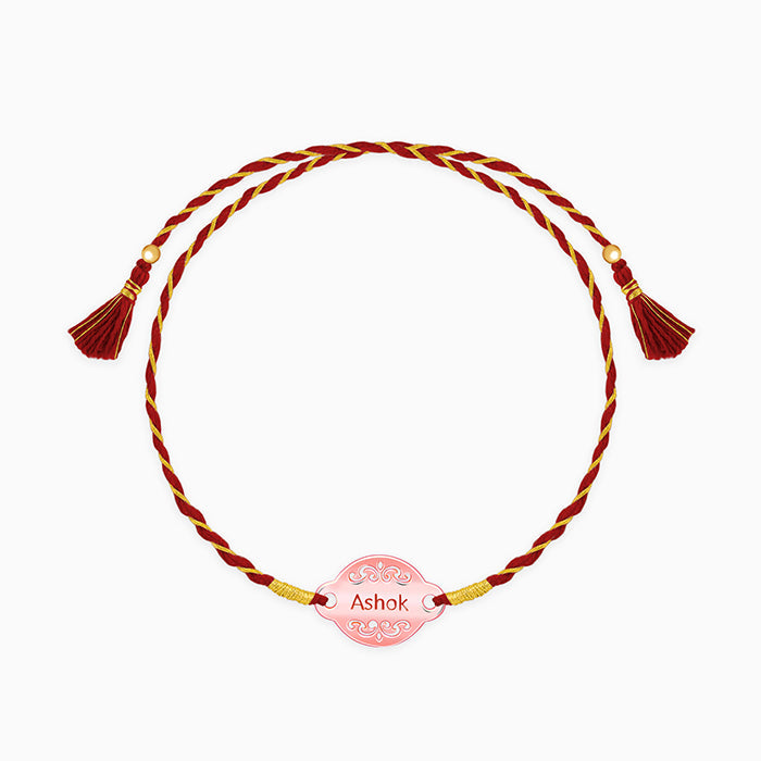 Rose Gold Personalised Bandhan Rakhi — image 1