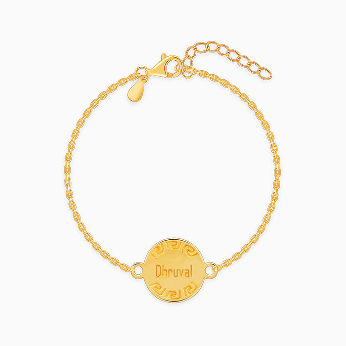 Golden Personalised Celtic Bracelet Rakhi — image 3