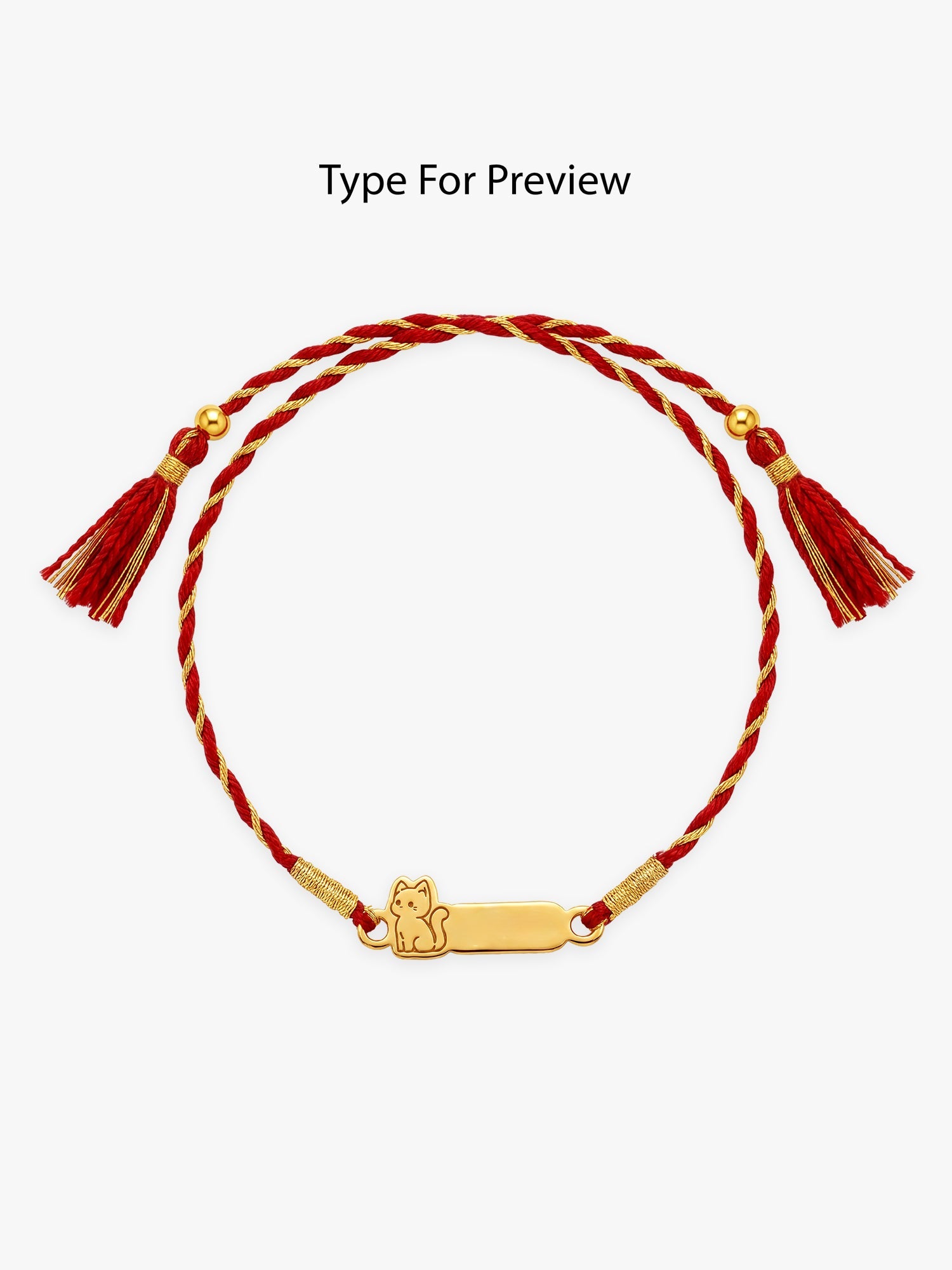 Golden Personalised Kitty Love Rakhi — image 3