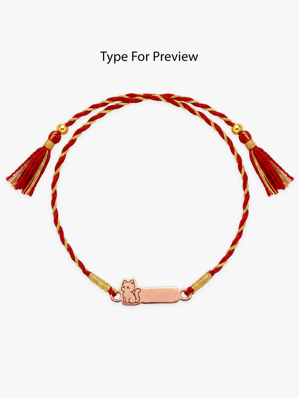 Rose Gold Personalised Kitty Love Rakhi — image 3