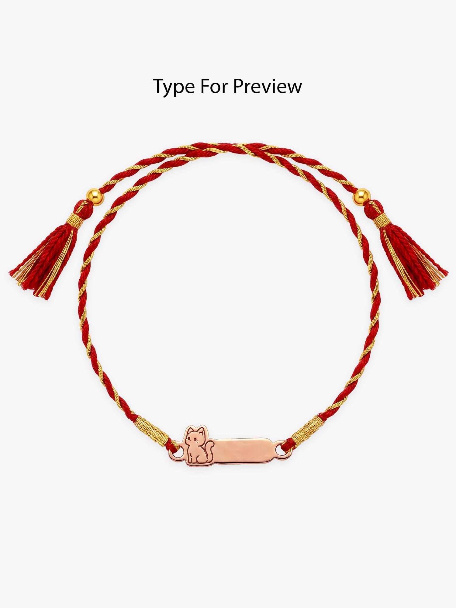 Rose Gold Personalised Kitty Love Rakhi — image 3