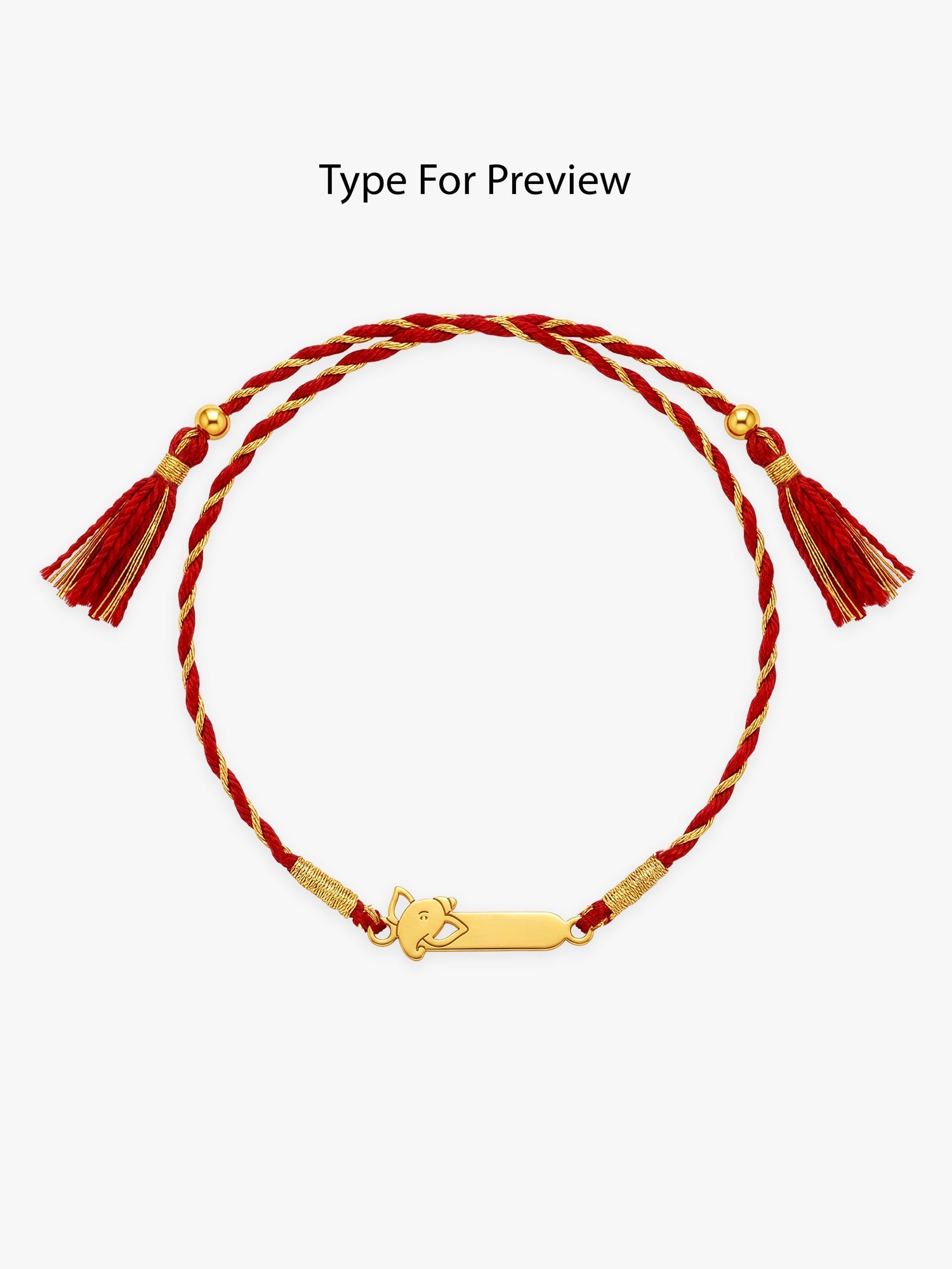 Golden Personalised Sacred Ganesha Rakhi — image 3