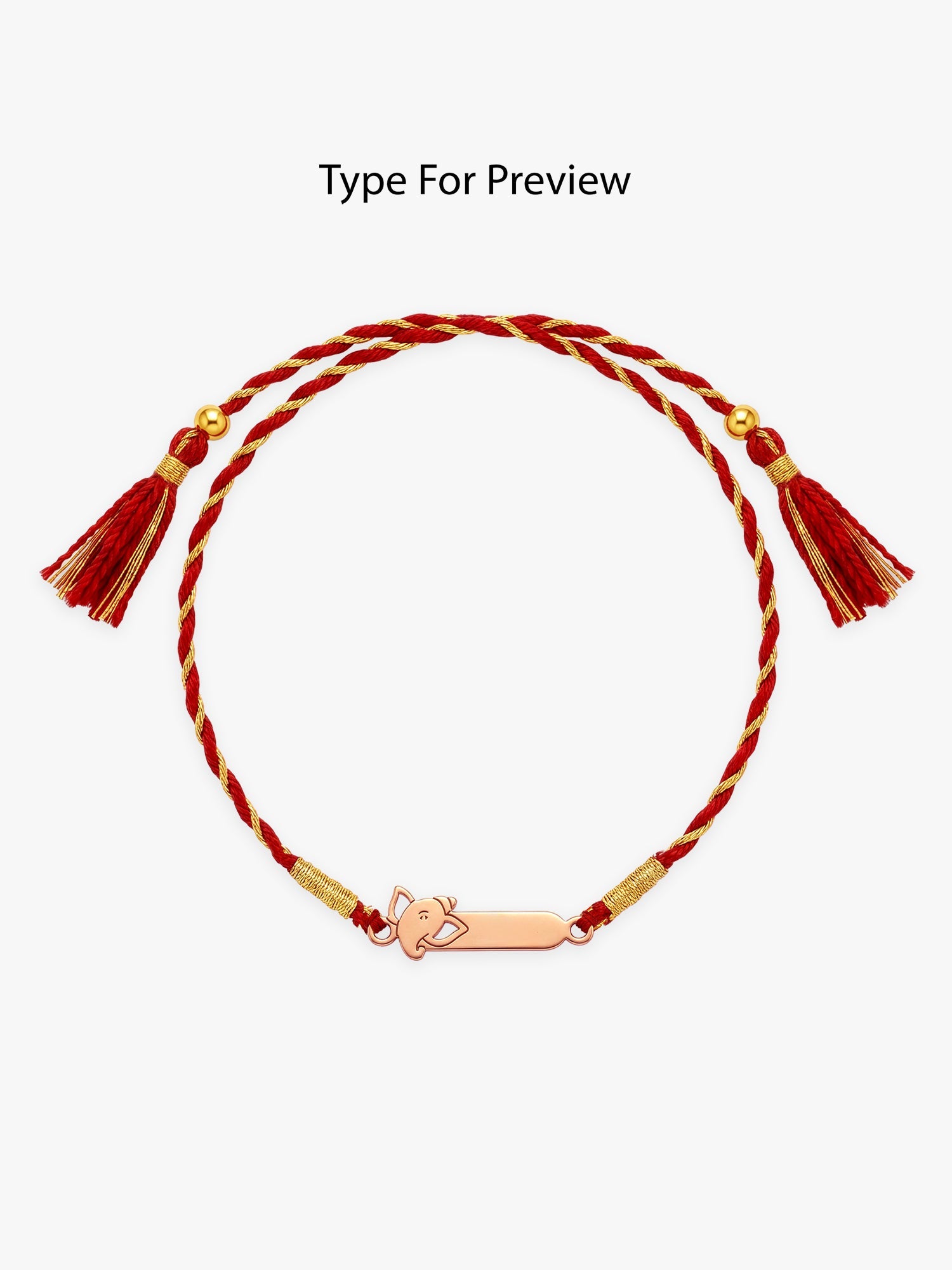 Rose Gold Personalised Sacred Ganesha Rakhi — image 3
