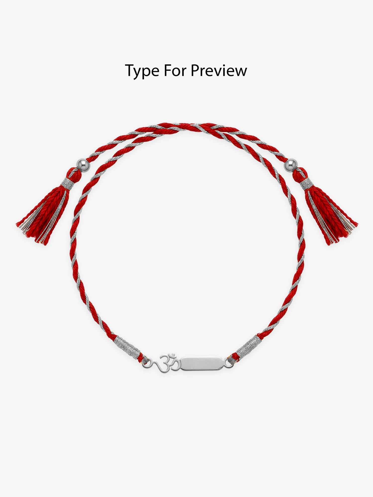 Silver Personalised Om Blessing Rakhi — image 3
