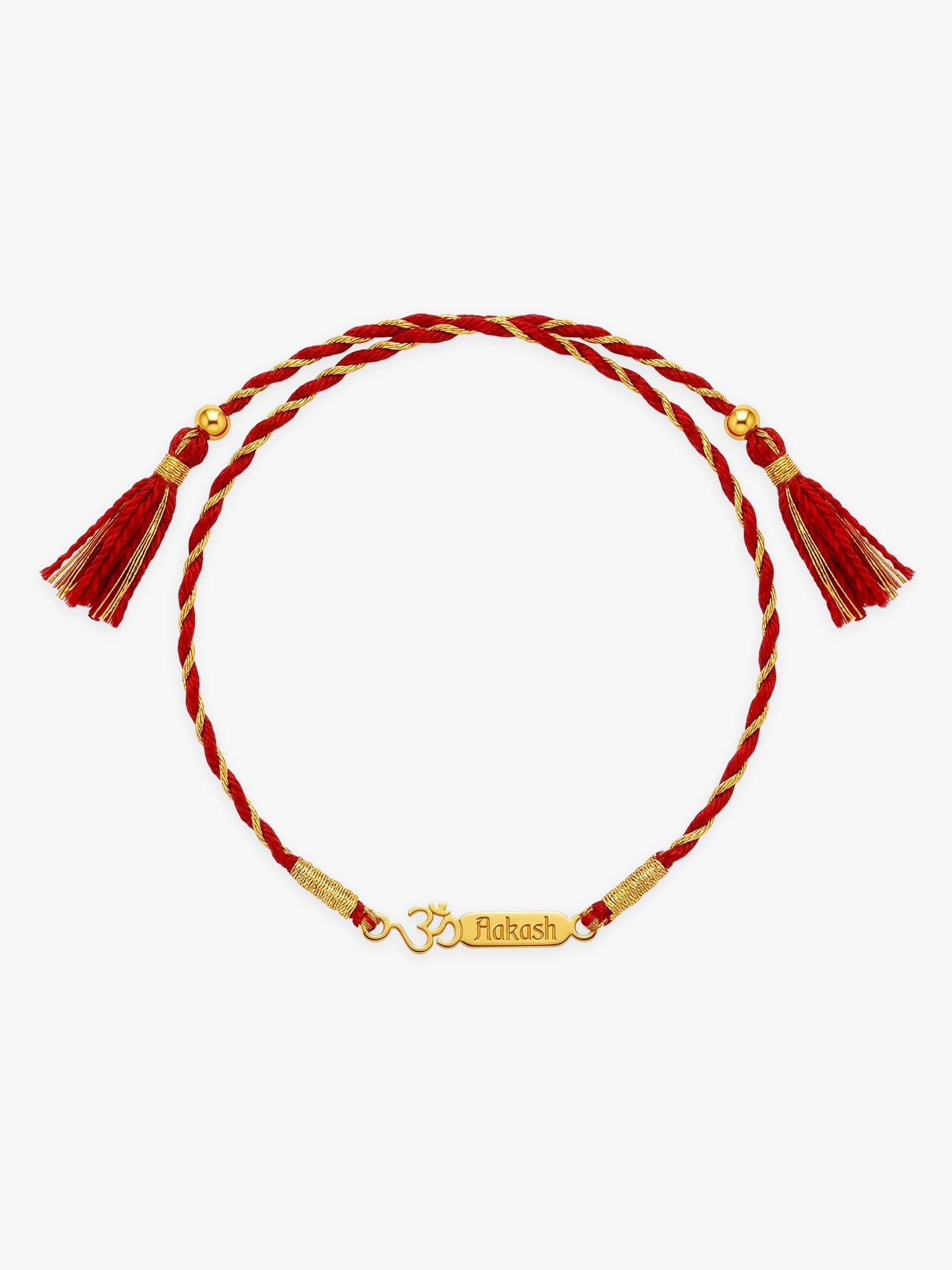 Golden Personalised Om Blessing Rakhi — image 2