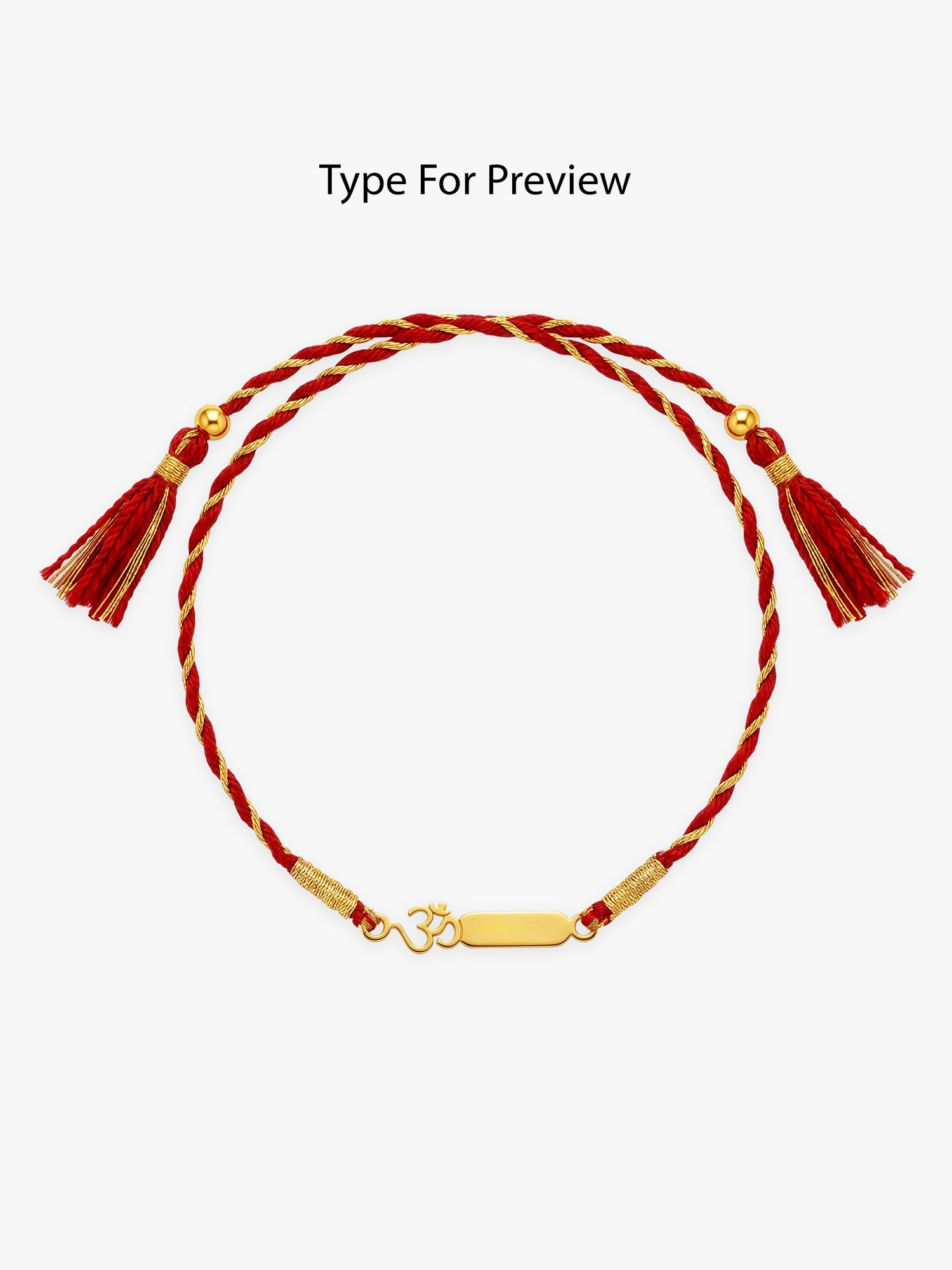 Golden Personalised Om Blessing Rakhi — image 1