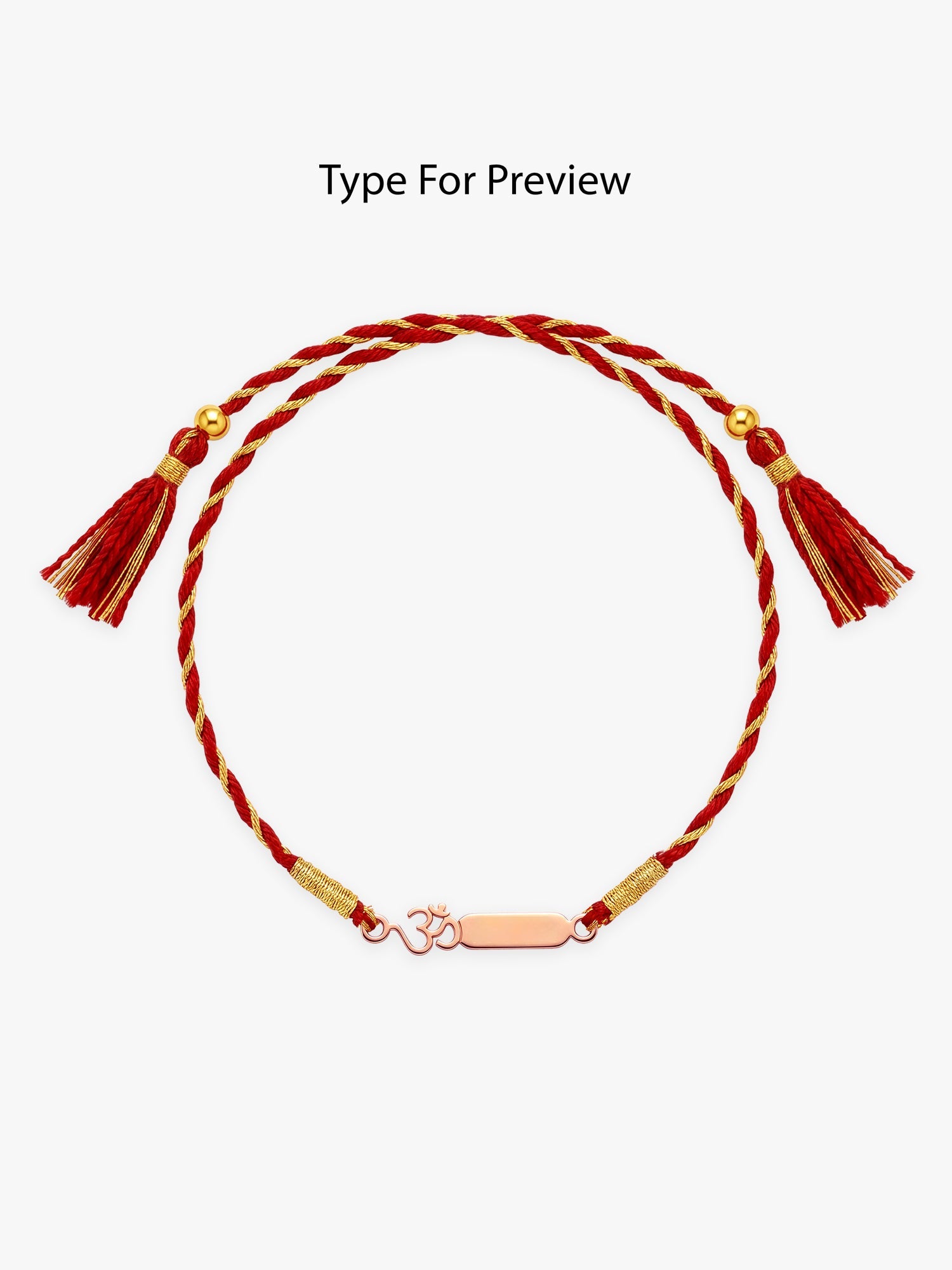 Rose Gold Personalised Om Blessing Rakhi — image 3