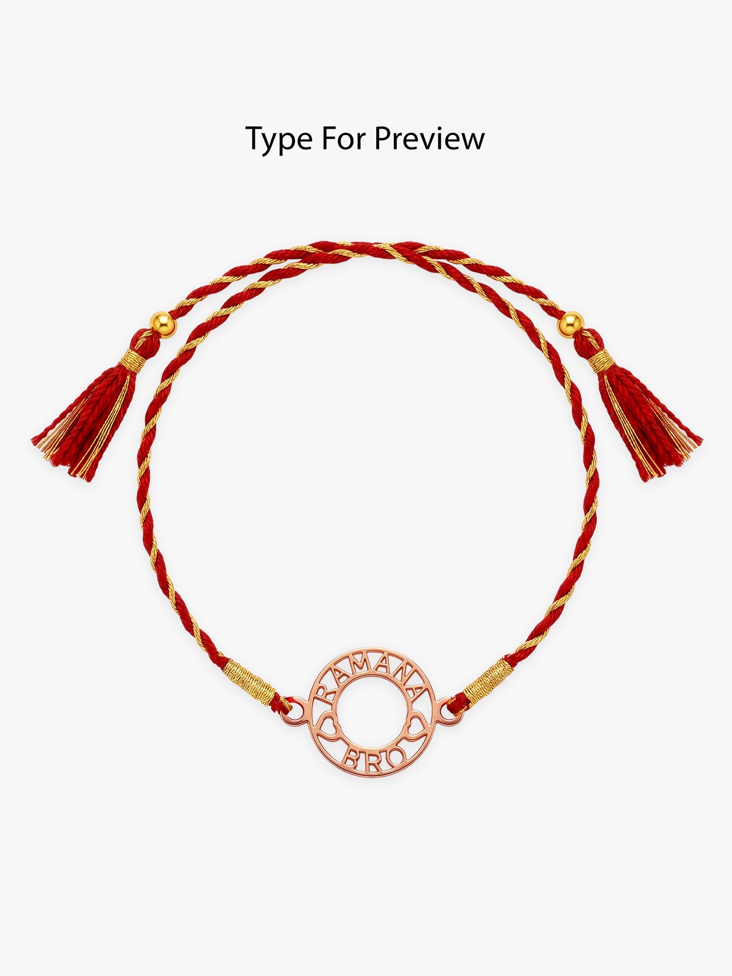 Rose Gold Personalised Aura Circle Rakhi — image 3