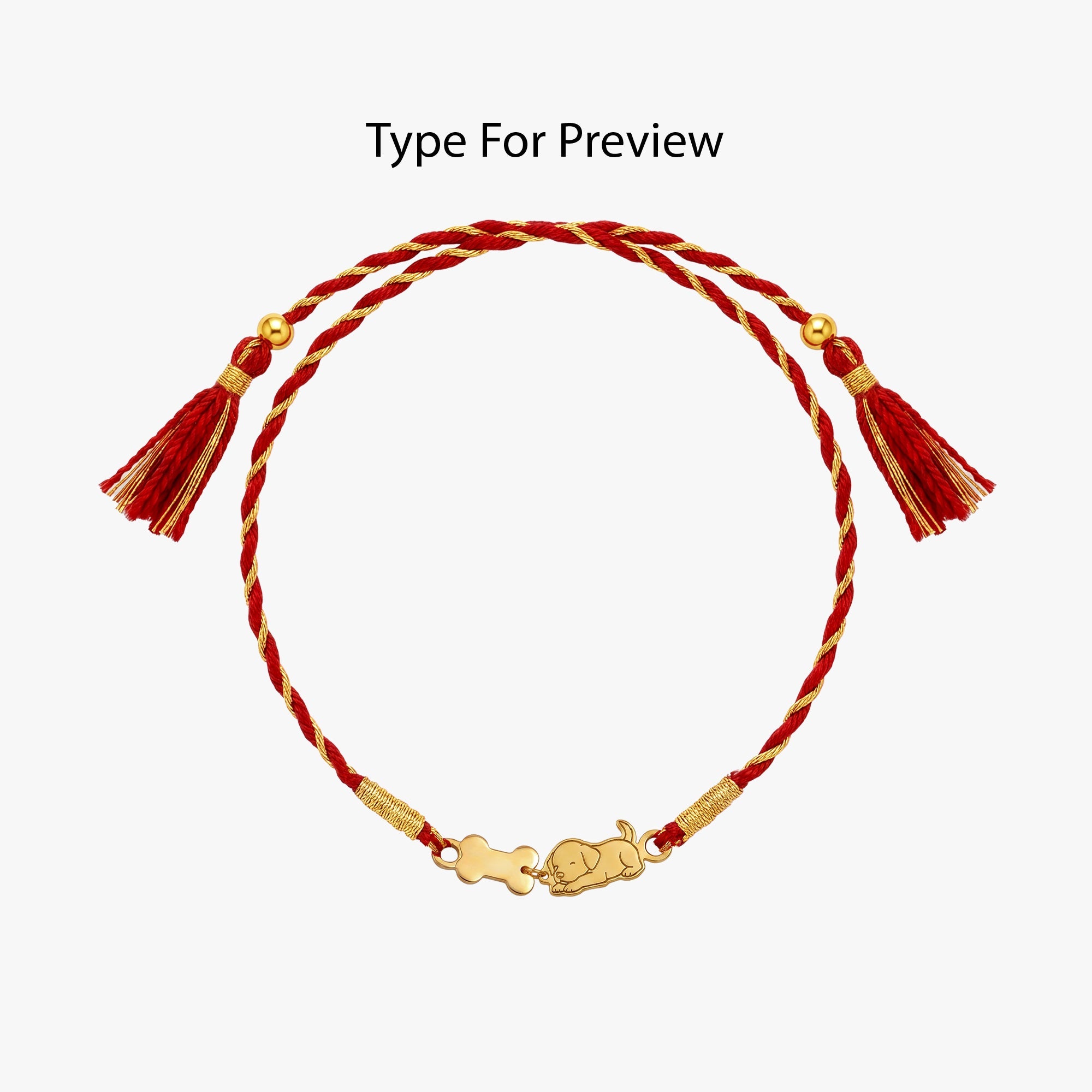 Golden Personalised Doggo Love Rakhi — image 3