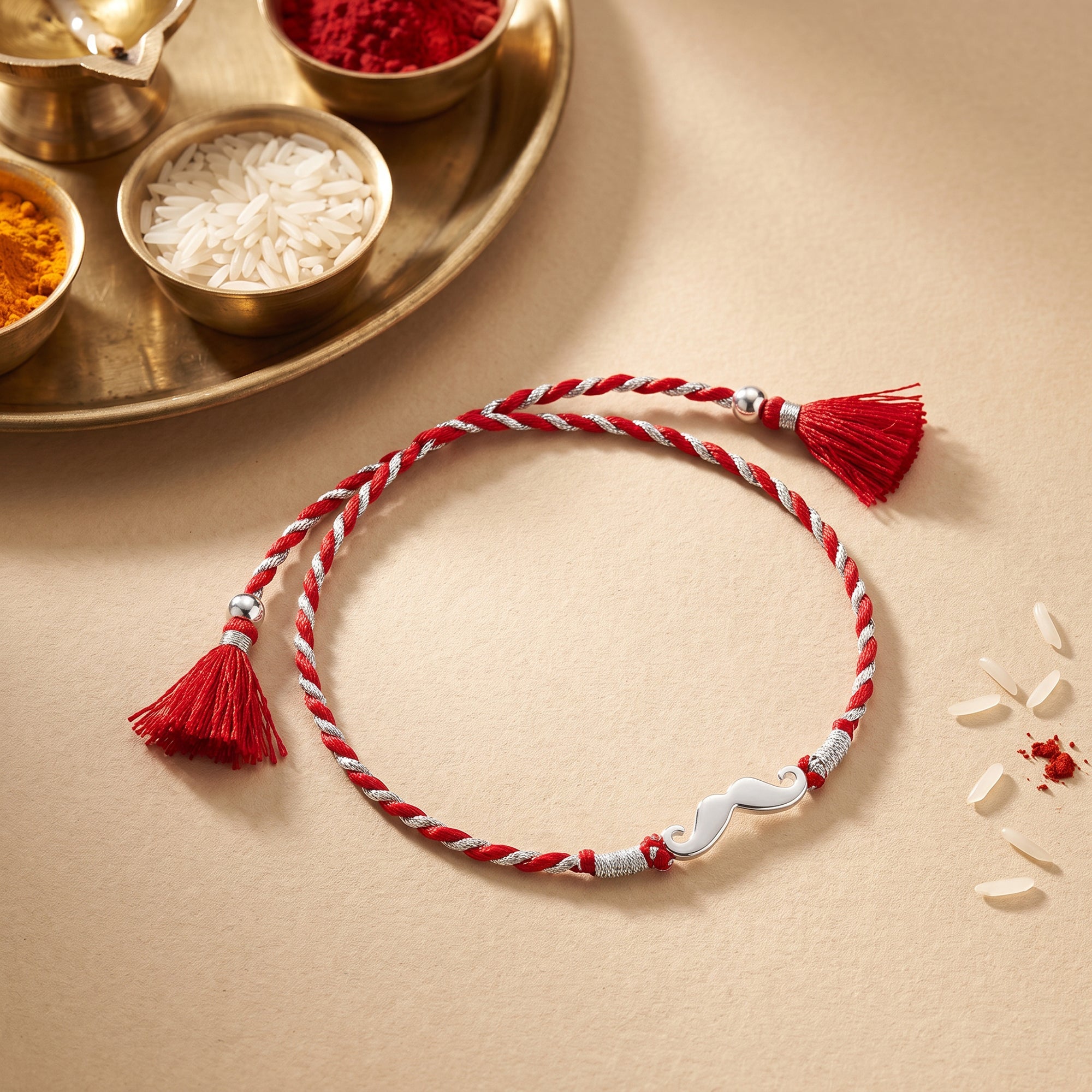 Silver Moustache (Moonchh) Rakhi — image 1