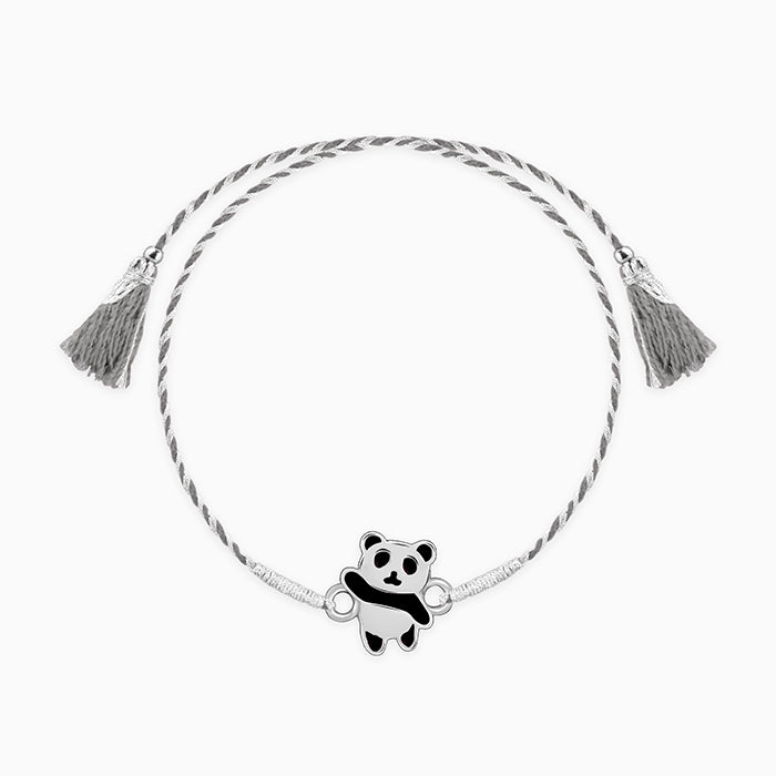 Silver Cute Panda Kids Rakhi — image 3