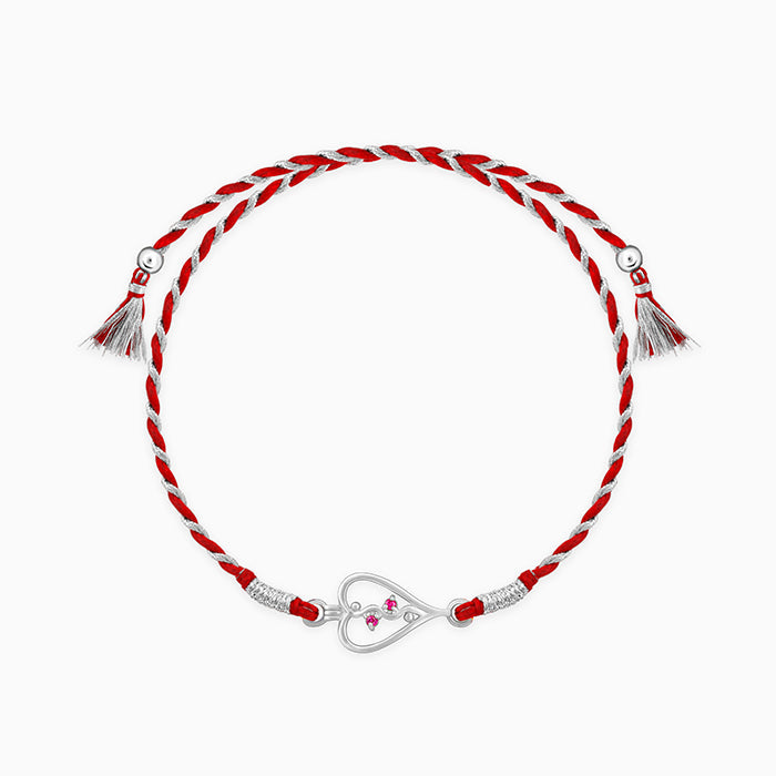 Silver Sibling Connection Rakhi — image 3