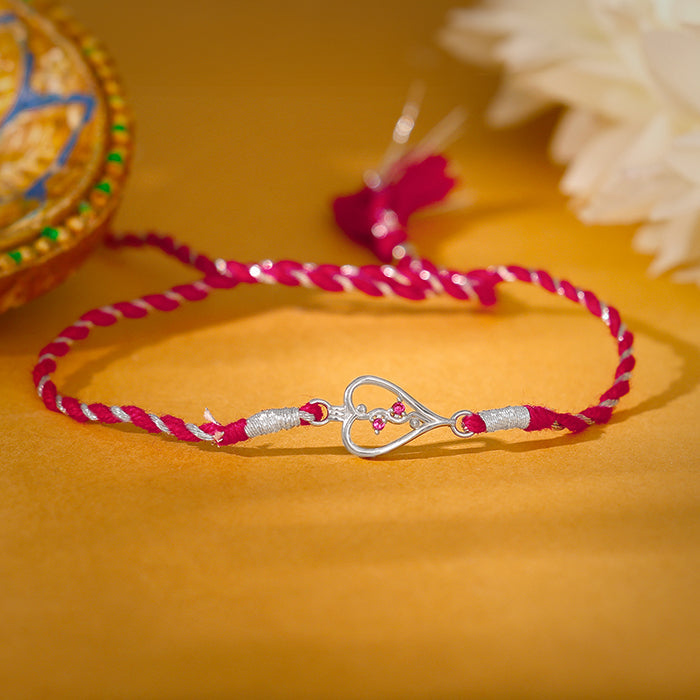Silver Sibling Connection Rakhi — image 1