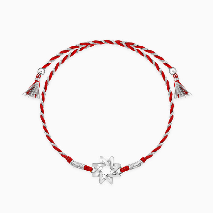 Silver Sparkling Star Rakhi — image 3