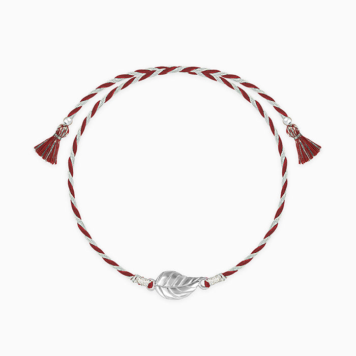 Silver Leafy Rakhi — image 3