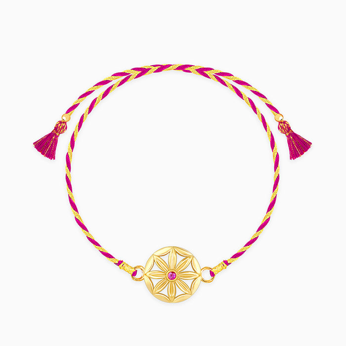 Golden Flower Mandala Rakhi — image 3