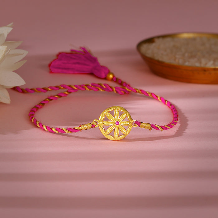 Golden Flower Mandala Rakhi — image 1
