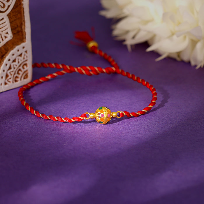 Golden Charming Ball Rakhi — image 1