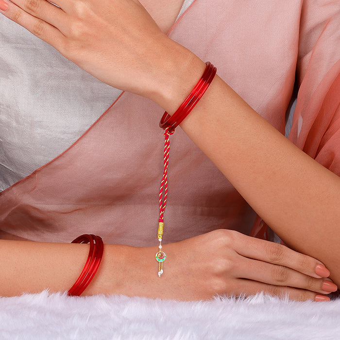 Golden Peacock Lumba Rakhi — image 3