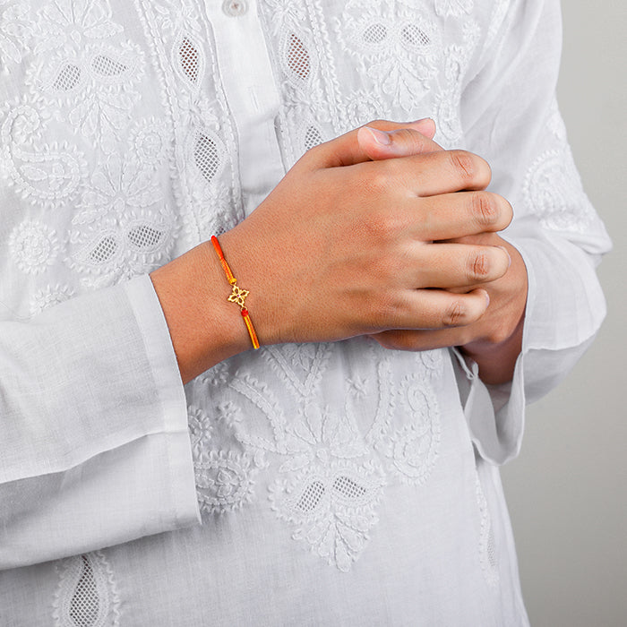 Golden Bridging Hearts Bhaiya Bhabhi Rakhis — image 3