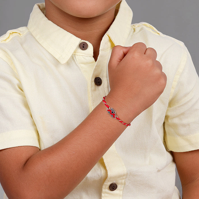 Silver Traveller Bro Kids Rakhi — image 2