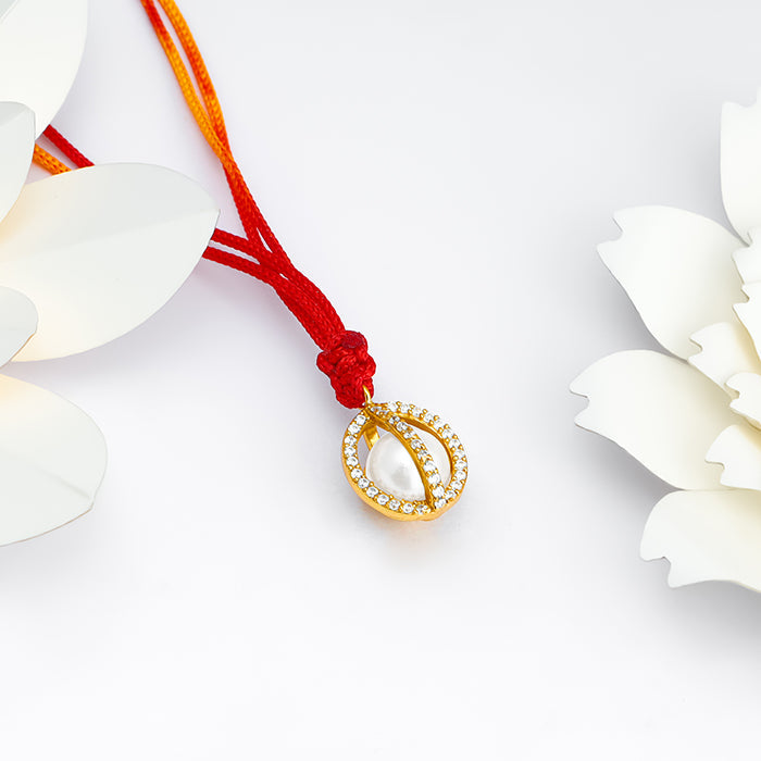 Golden Lumba Pearl Rakhi — image 2