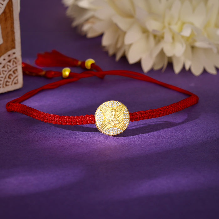 Golden Ganesha Blessing Rakhi — image 1