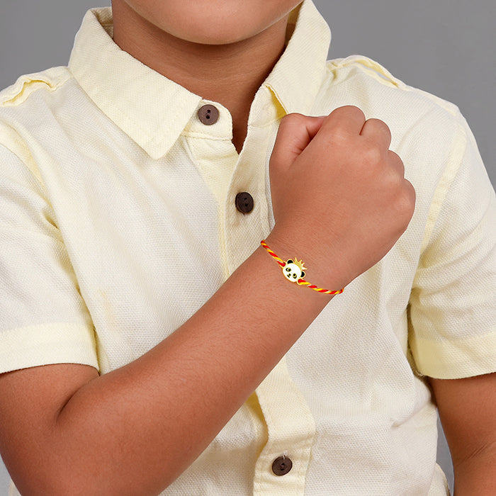 Golden Crowing Panda Rakhi for Kids — image 2