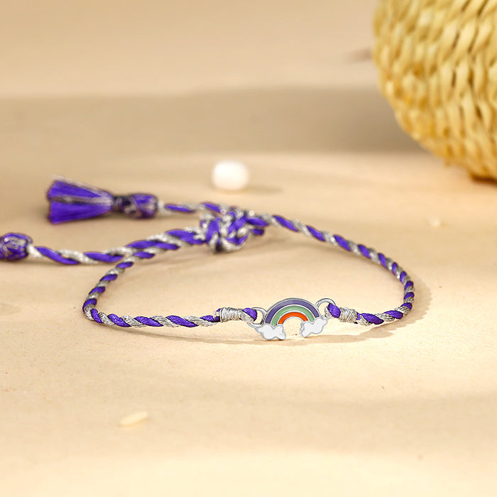 Silver Colourful Rainbow Rakhi for Kids — image 1