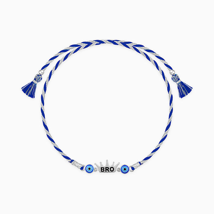 Silver King Bro Evil Eye Rakhi — image 3