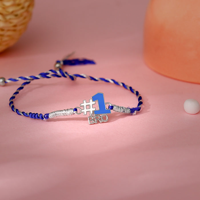 Silver No. 1 Bro Kids Rakhi — image 1