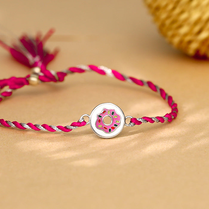 Silver Donut Life Rakhi for Kids — image 1
