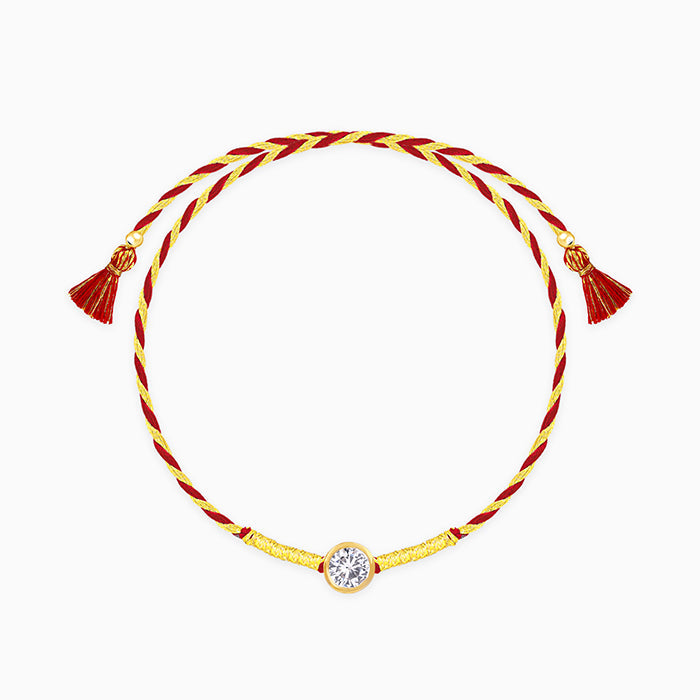 Golden Sphere Zircon Rakhi — image 3
