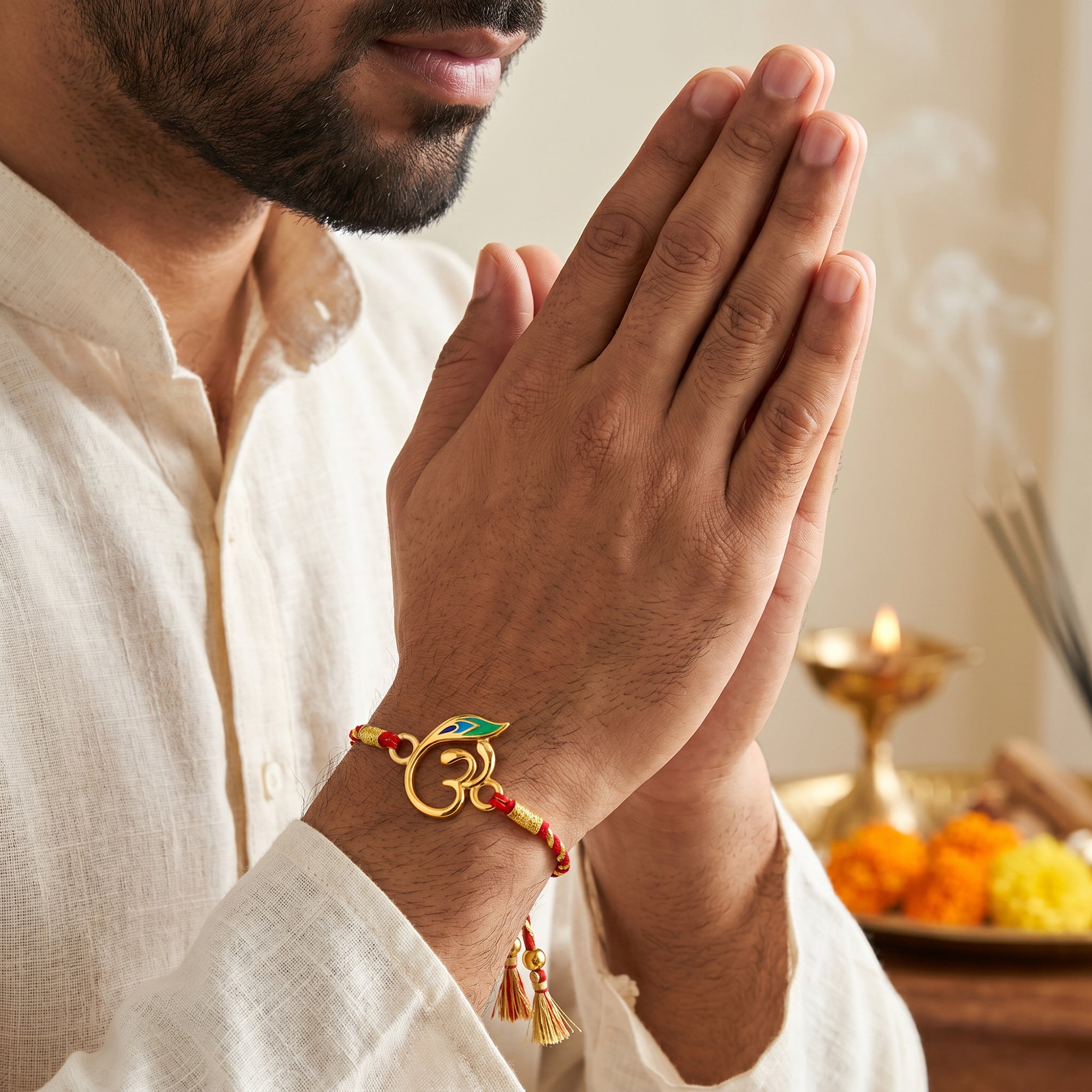 Golden Mangal Rakhi Combo (Set of 5) — image 3
