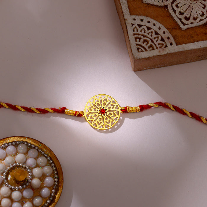 Golden Sunstar Rakhi — image 1