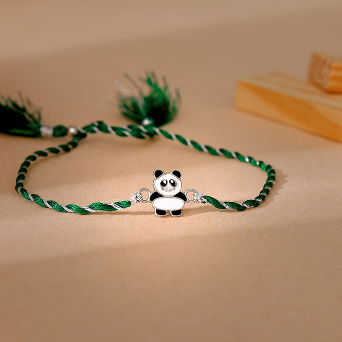 Silver Cute Panda Rakhi for Kids — image 1