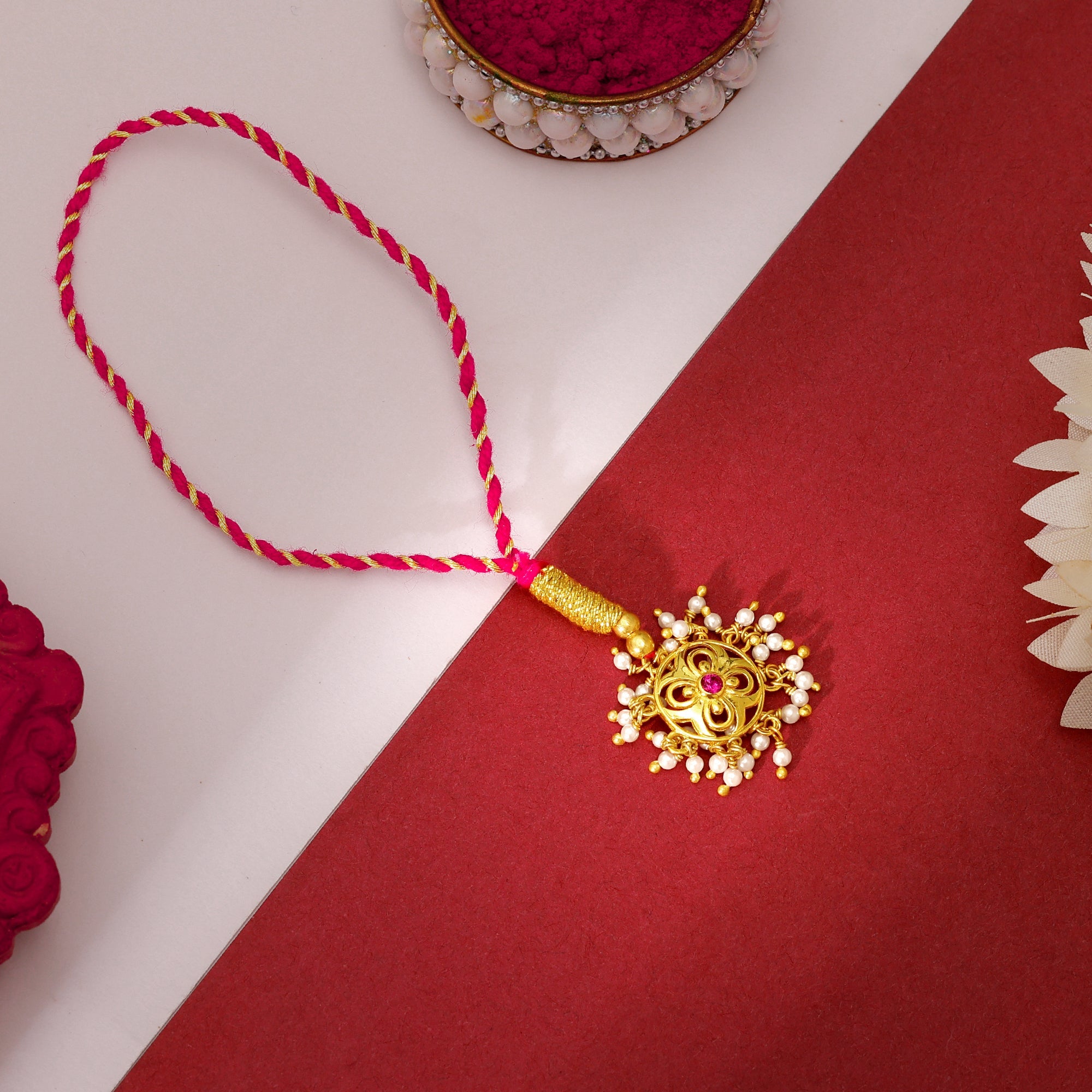Golden Royal Lumba Rakhi — image 1
