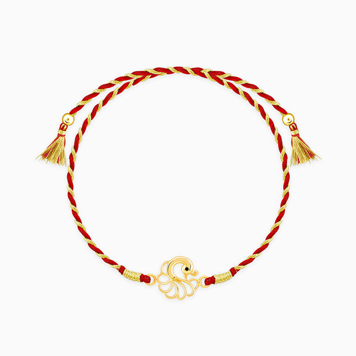 Golden Peacock Rakhi — image 3