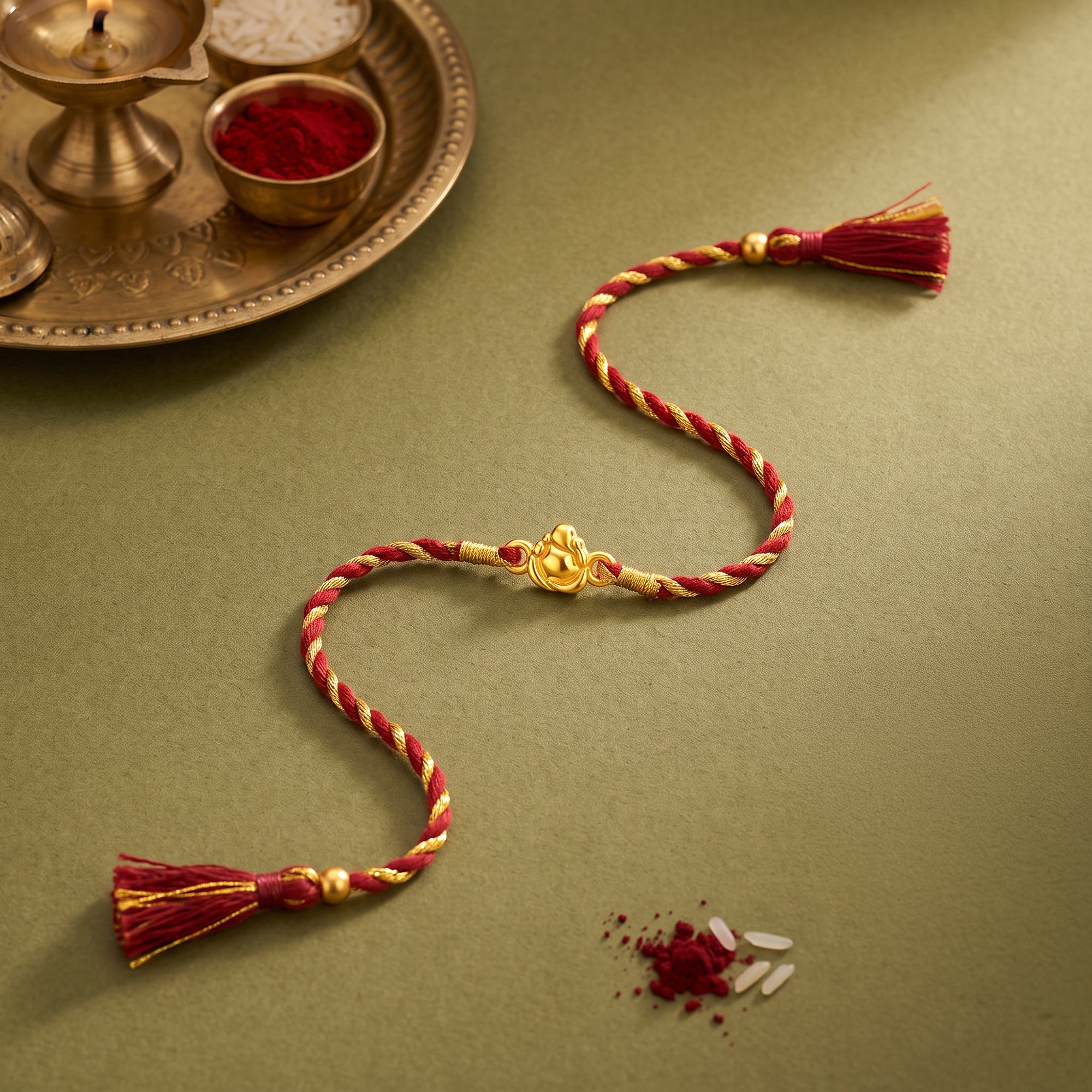 Golden Gajamukha Rakhi — image 1