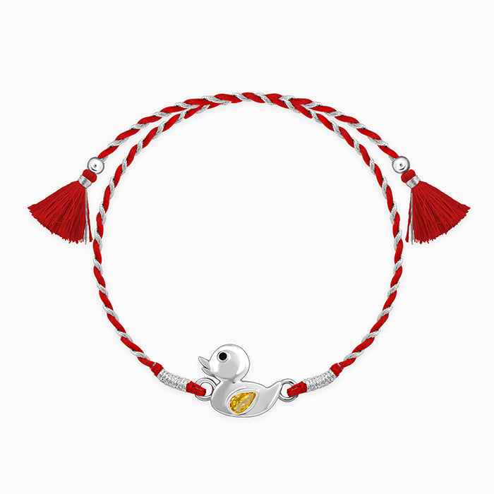 Silver Cute Duck Kids Rakhi — image 2