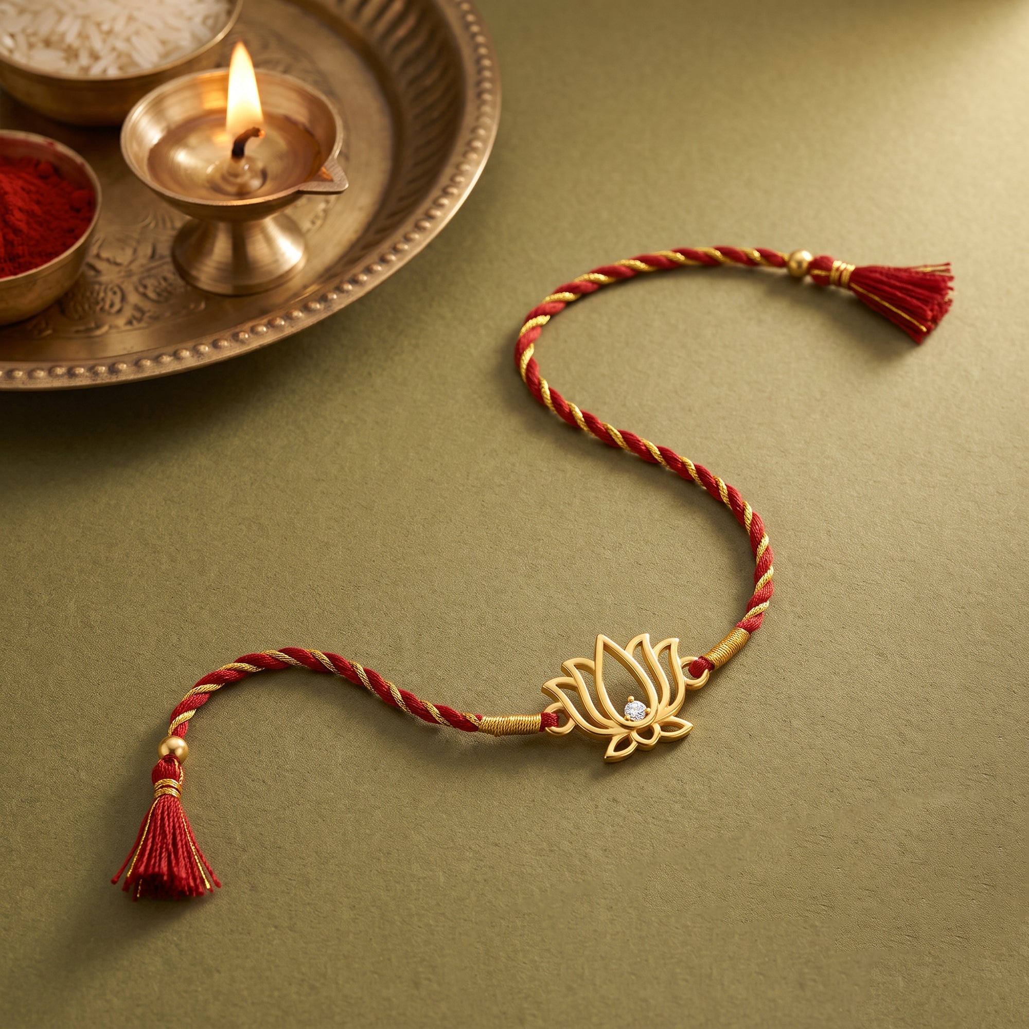 Golden Kamal Rakhi — image 1