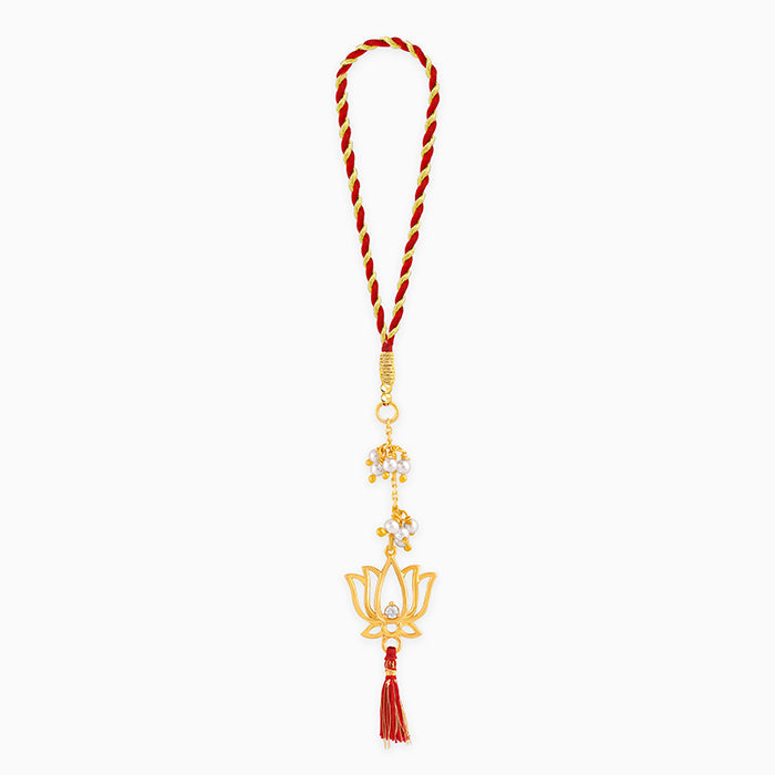 Golden Padmavati Lumba Rakhi — image 3