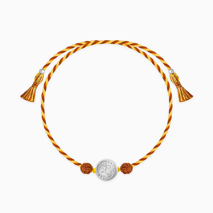 Silver Vignesha Rudraksha Rakhi — image 3